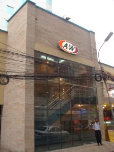 A&W restaurant entry